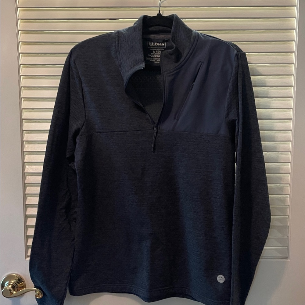 L.L. Bean Dark Blue Half-Zip Pullover Mens S